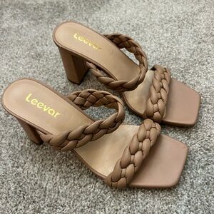 Leevar Nude Braided Women's Heels